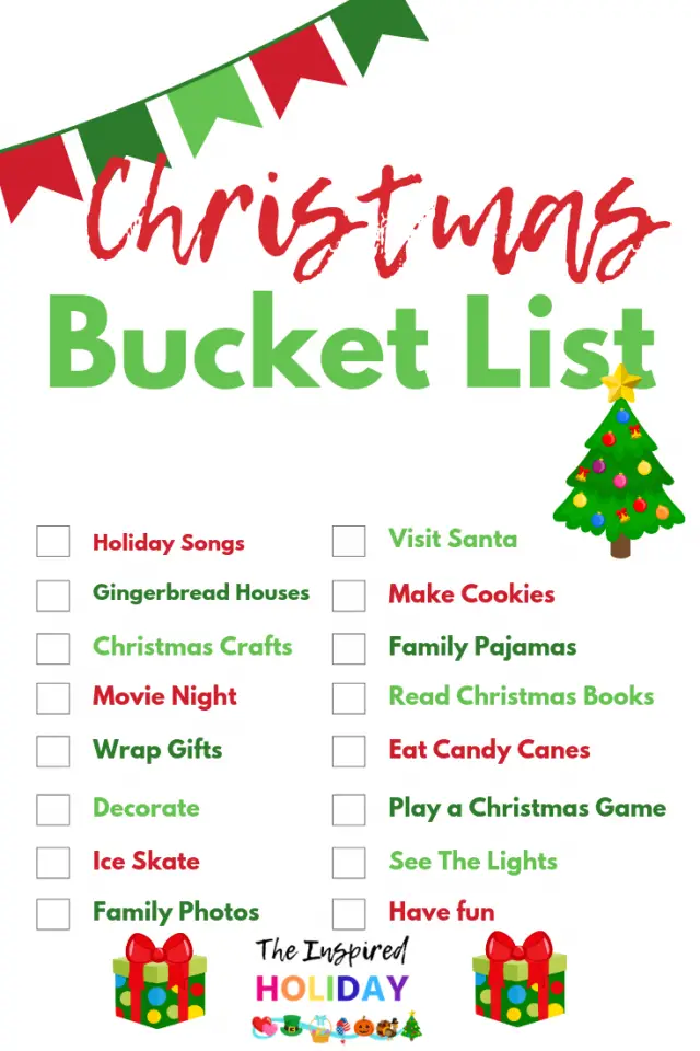 Christmas Bucket List - The Inspired Holiday