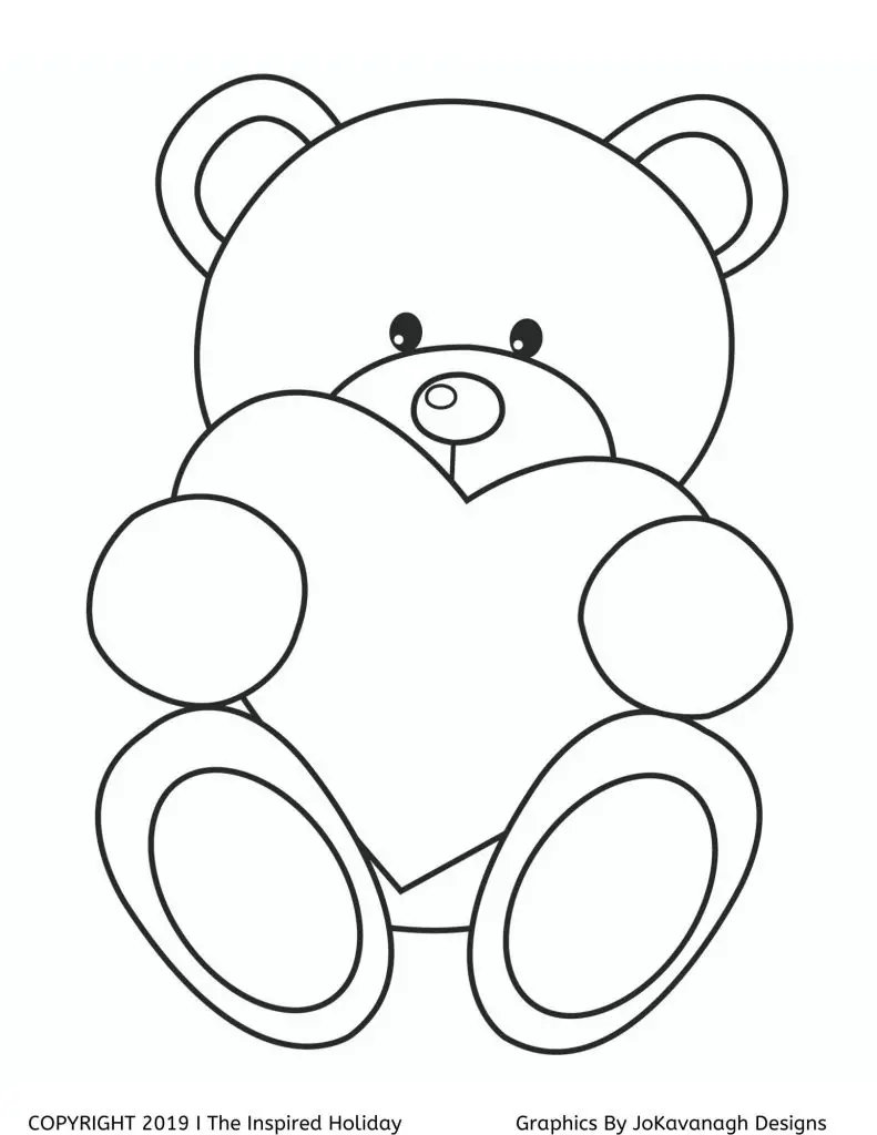 A BEARY Fun Printable Valentine's Day Coloring Book - The Inspired Holiday