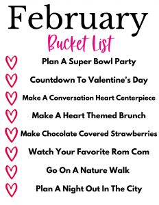 February Bucket List Ideas - The Inspired Holiday